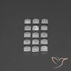 Gemas de Topacio Blanco natural de 3.79 ct, Cuadrado, SI