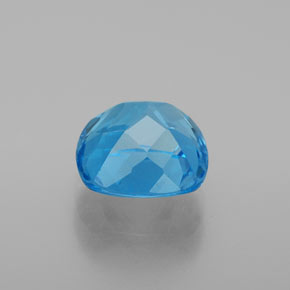 Topacio azul natural de 2,77 ct, corte cojín, SI