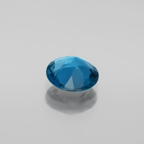 Topacio azul natural de 1,66 ct, corte redondo, VS