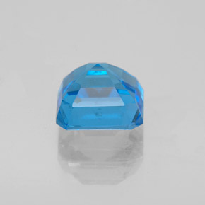 Topacio azul natural de 2,23 ct, corte esmeralda, VS