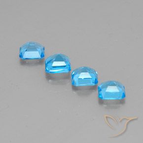 Gemas de Topacio Azul Suizo natural de 8.31 ct, Corte Octágono / Esmeralda, VS