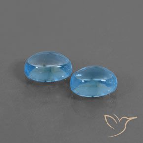 Gemas de Topacio Azul Suizo natural de 2.31 ct, Ovalada, Transparente