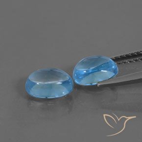 Gemas de Topacio Azul Suizo natural de 2.31 ct, Ovalada, Transparente