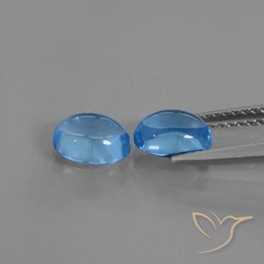 Gemas de Topacio Azul Suizo natural de 2.12 ct, Ovalada, Transparente