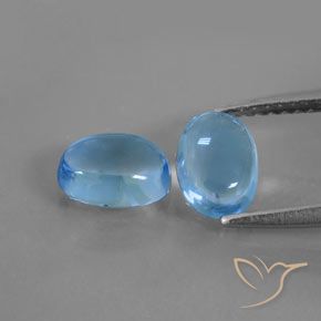 2.26ctw Natural Azul Suizo Topacio, Ovalada, Transparente