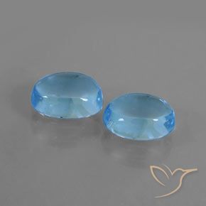Gemas de Topacio Azul Suizo natural de 2.26 ct, Ovalada, Transparente