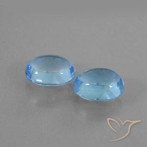 Gemas de Topacio Azul Suizo natural de 2.12 ct, Ovalada, Transparente