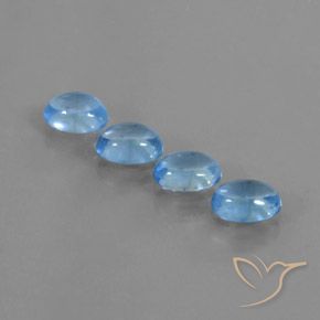 4.19ctw Natural Azul Suizo Topacio, Ovalada, Transparente