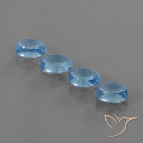 4.65ctw Natural Azul Suizo Topacio, Ovalada, Transparente