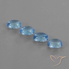 4.65ctw Natural Azul Suizo Topacio, Ovalada, Transparente