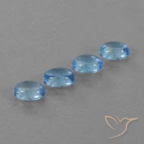 Gemas de Topacio Azul Suizo natural de 4.65 ct, Ovalada, Transparente