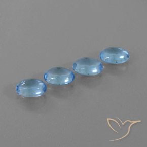 Gemas de Topacio Azul Suizo natural de 4.01 ct, Ovalada, Transparente