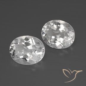 Gemas de Topacio Blanco natural de 8.23 ct, Ovalada, VVS-VS
