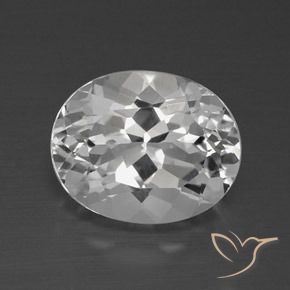 4.62ct Natural Blanco claro Topacio, Ovalada, VVS-VS
