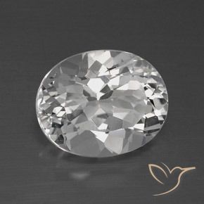 Topacio Blanco claro natural de 4.62 ct, Ovalada, VVS-VS