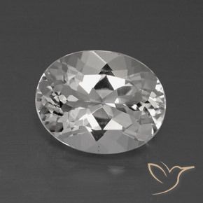 4.13ct Natural Blanco claro Topacio, Ovalada, VVS-VS