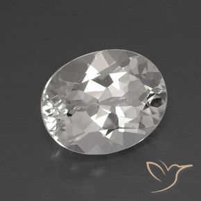 Topacio Blanco claro natural de 4.13 ct, Ovalada, VVS-VS