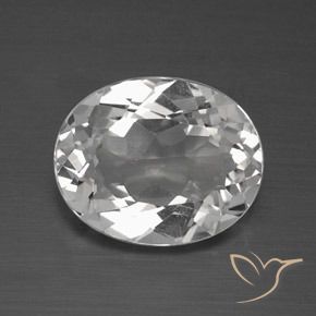 4.00ct Natural Blanco claro Topacio, Ovalada, VVS-VS