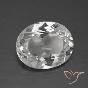Topacio Blanco claro natural de 4.00 ct, Ovalada, VVS-VS