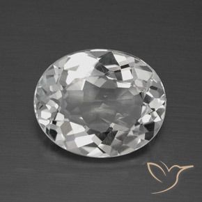 4.08ct Natural Blanco claro Topacio, Ovalada, VVS
