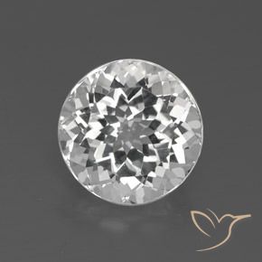 4.34ct Natural Blanco claro Topacio, Redondo, VVS-VS