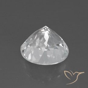 Topacio Blanco claro natural de 3.58 ct, Redondo, VVS