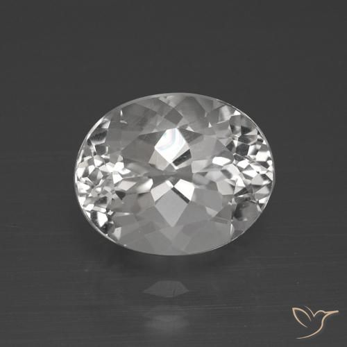 5.38ct Natural Blanco claro Topacio, Ovalada, VVS-VS, Photo A