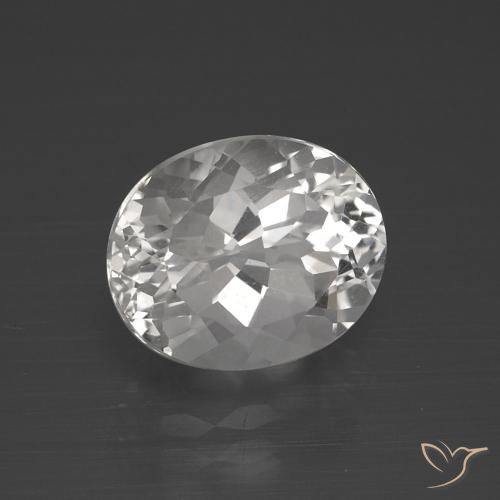 Topacio Blanco claro natural de 5.38 ct, Ovalada, VVS-VS