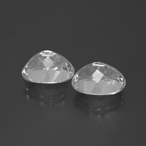 Gemas de Topacio Blanco claro natural de 9.22 ct, Corte Óvalo, VS
