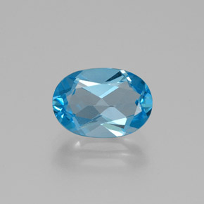 Topacio Azul Suizo natural de 2.41 ct, Corte Óvalo, VS