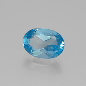 Topacio Azul Suizo natural de 2.41 ct, Corte Óvalo, VS