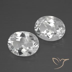 Gemas de Topacio Blanco natural de 6.12 ct, Ovalada, VVS-VS