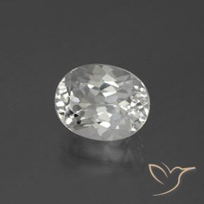 3.38ct Natural Blanco Topacio, Ovalada, VVS-VS