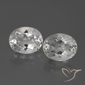 6.54ctw Natural Blanco Topacio, Ovalada, VVS