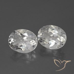 Gemas de Topacio Blanco natural de 6.54 ct, Ovalada, VVS
