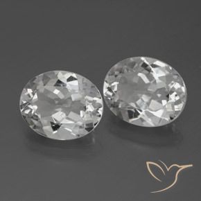 Gemas de Topacio Blanco natural de 7.48 ct, Ovalada, VVS-VS