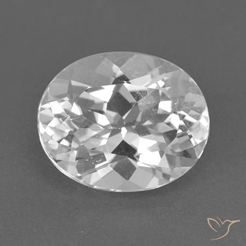 4.30ct Natural Blanco Topacio, Ovalada, VVS-VS