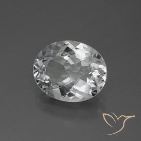 Topacio Blanco claro natural de 3.70 ct, Ovalada, VS