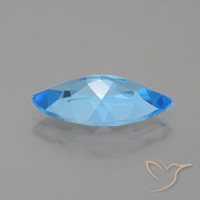 Topacio Azul Suizo natural de 4.31 ct, Marquesa, VVS-VS