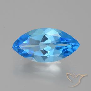 Topacio Azul Suizo natural de 4.71 ct, Marquesa, VVS-VS