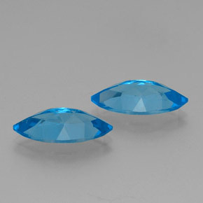 Gemas de topacio azul natural de 8,16 ct, marquesa, VVS