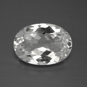 Topacio blanco natural de 4,73 ct, corte óvalo, VS
