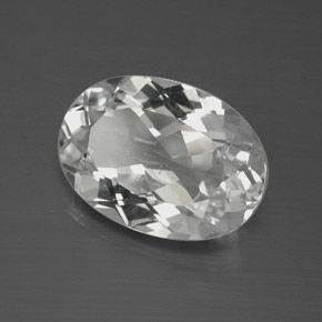 Topacio blanco natural de 4,73 ct, corte óvalo, VS