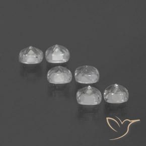 Gemas de Topacio Blanco natural de 3.19 ct, Forma Cojín, VVS-VS