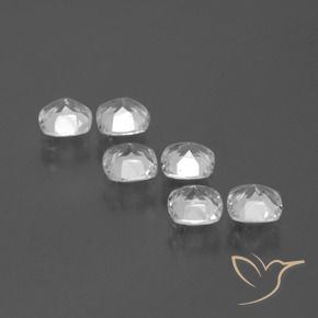 Gemas de Topacio Blanco claro natural de 2.82 ct, Forma Cojín, VVS-VS