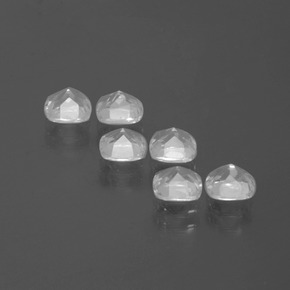 Gemas de topacio blanco natural de 3,14 ct, corte cojín, VVS-VS