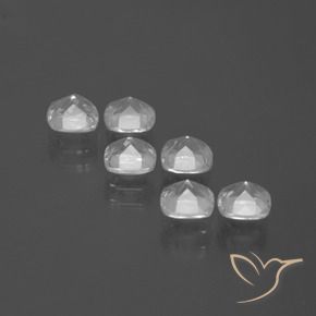 Gemas de Topacio Blanco claro natural de 3.07 ct, Forma Cojín, VVS-VS