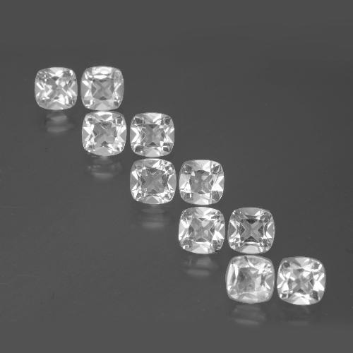 Gemas de Topacio Blanco natural de 4.65 ct, Corte Cojín, VVS-VS