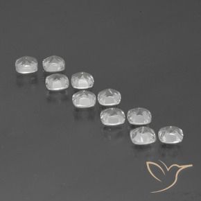 Gemas de Topacio Blanco natural de 4.66 ct, Forma Cojín, VVS-VS