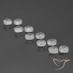 Gemas de Topacio Blanco natural de 4.79 ct, Forma Cojín, VVS-VS